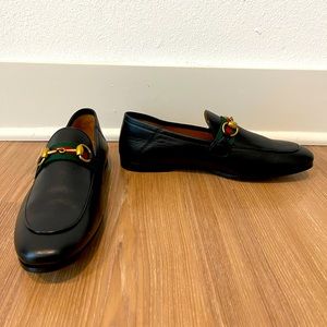 Gucci Black Leather Dress Loafers